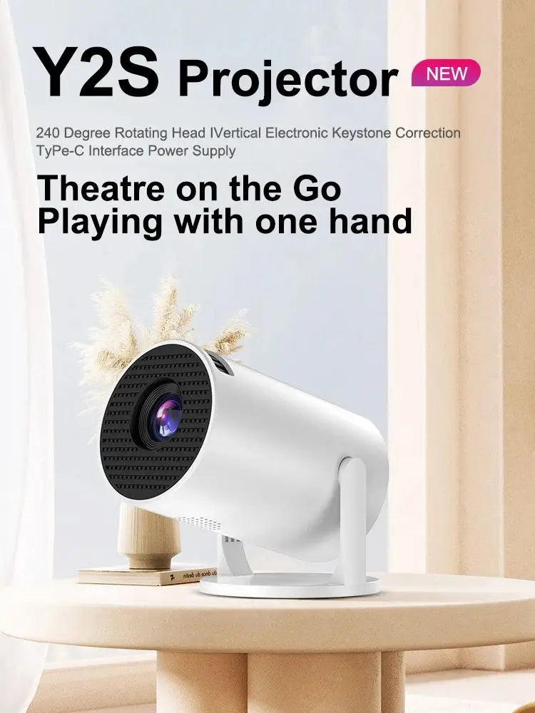 Portable Mini Projector Y2S Home HD Projector Home Cinema Outdoor Mobile Cinema Bedroom Projection Office Projection